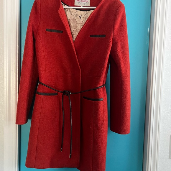 Pink Martini Jackets & Coats Pink Martini Orange Jacket With Silky